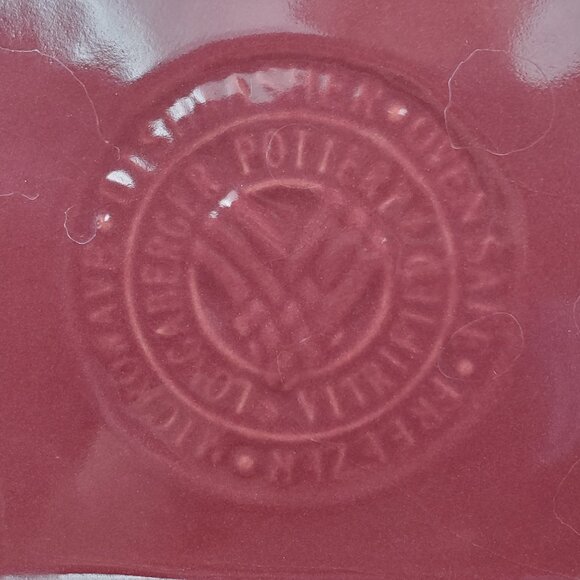 Longaberger Paprika Square 4 Part Divided Serving Dish Handled Appetizer Tray - Picture 5 of 5